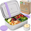 Stainless Steel Bento Box + Condiment Container - Lavender, 47oz / 1.4 L