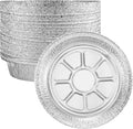 MESTAEK 8 Inch Aluminum Foil Pans, No Lids, 50 Pack
