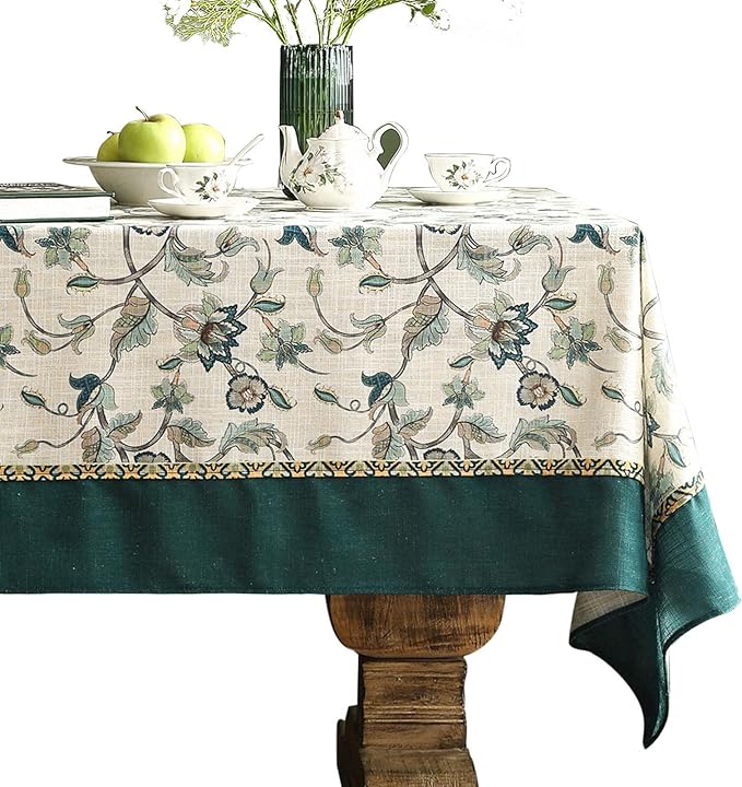 patdrea Vintage French Linen Tablecloth,Rectangular,94"x63"-Noah