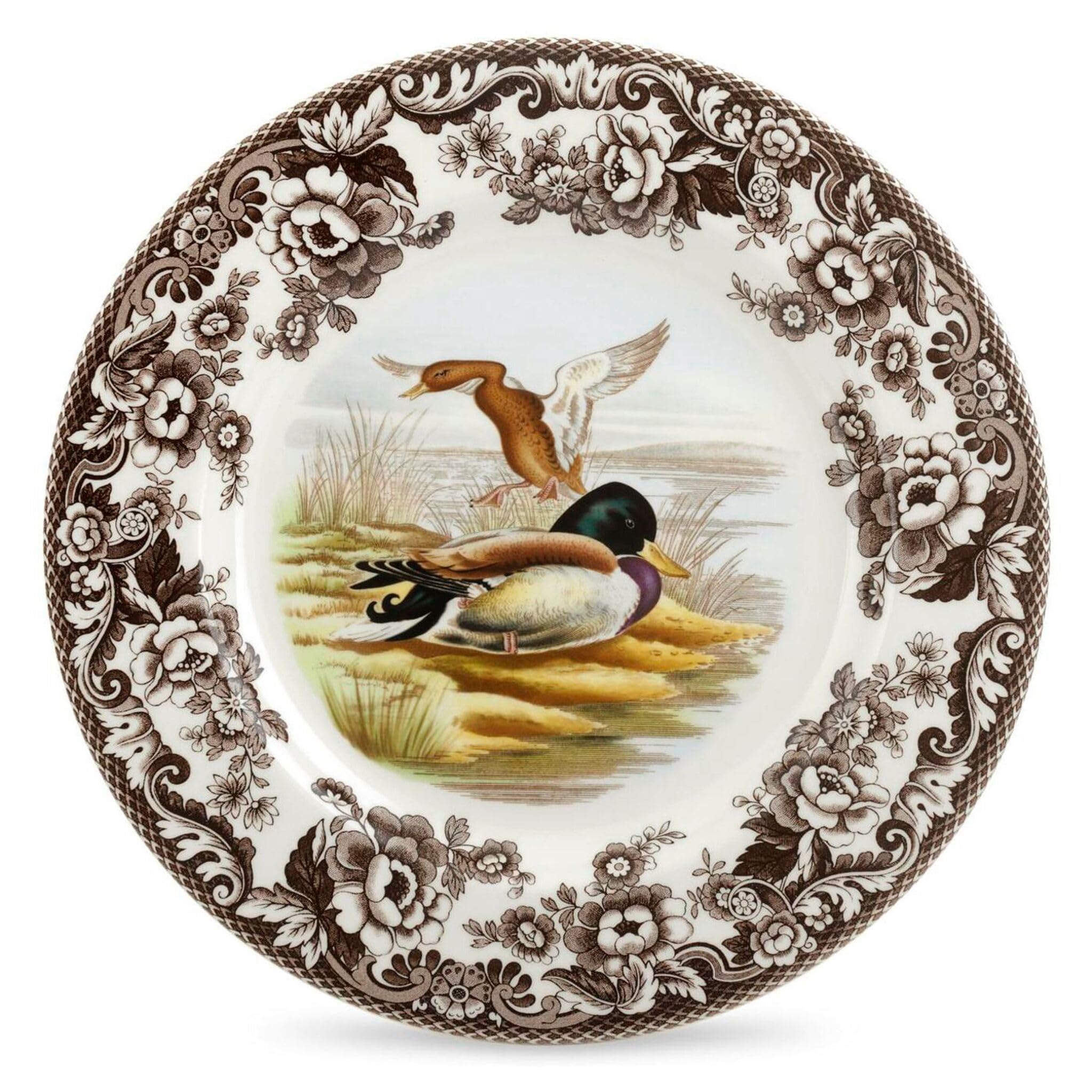 Spode – Woodland – Dinner Plate – Mallard - Brown/White