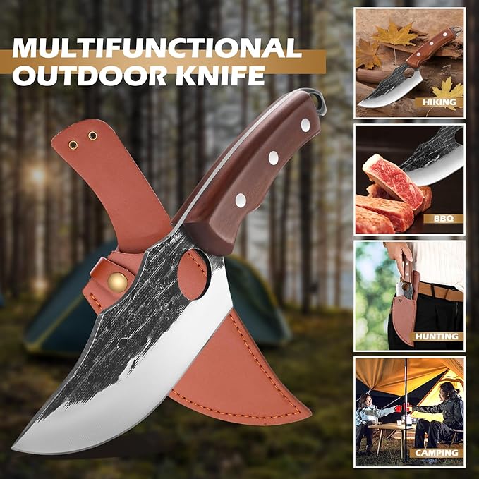 ACEKNIFE 6 Inch Meat Cutting Boning Knife, German Steel, With Sheath