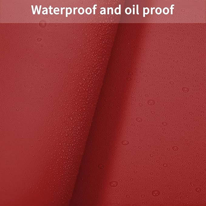 Zinkooat Faux Leather Table Cover,1.8mm Thick,30x60 Inch Desk Cover,Large Desk Mat,Table Protector,Table Cover Protector,Craft Mats to Protect Table(Black+Wine Red,30x60)