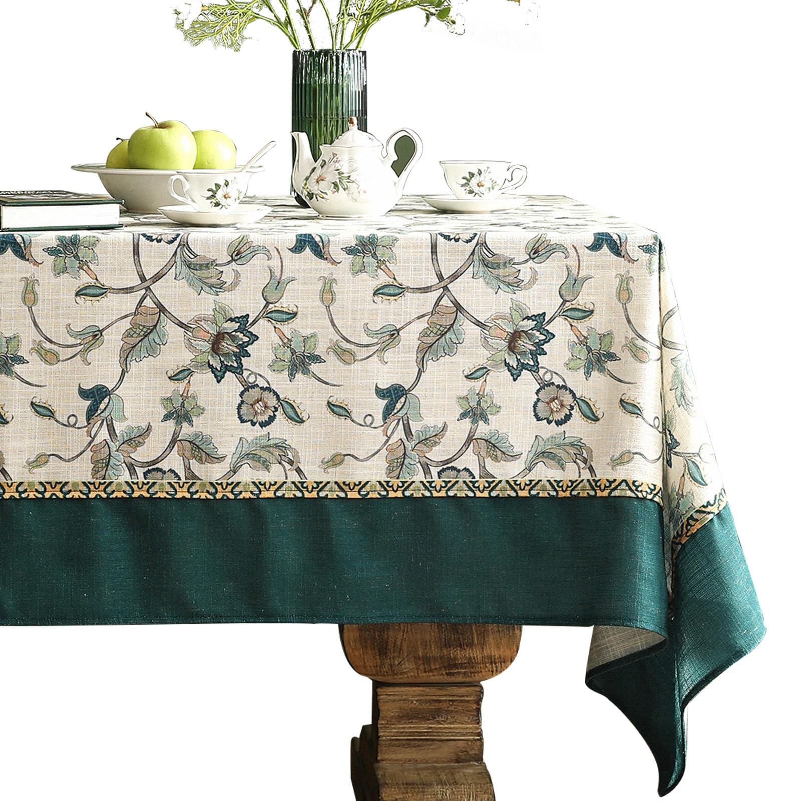 patdrea Vintage French Linen Tablecloth,Square,55"x55"-Noah