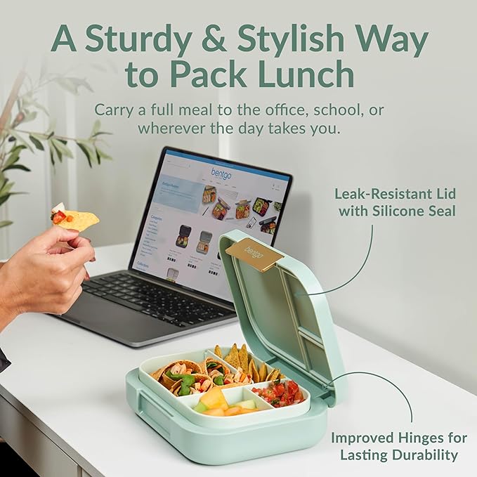 Bentgo Modern Adult Bento Lunch Box with 3-4 Compartments