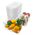 Attelite Clear Plastic Storage Bins,Large 12 Pack Pantry Organizer with Handle,BPA Free Plastic Storage Containers for Fridge,Closet,Bathroom,Under Sink and Kitchen Organization