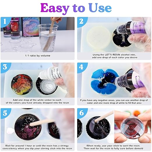 LET'S RESIN Bubble Free Epoxy Resin, 23oz Clear Resin for Petri Effects