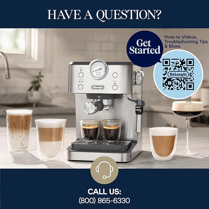 De'Longhi Classic Signature Espresso Machine, Adjustable Milk Frother