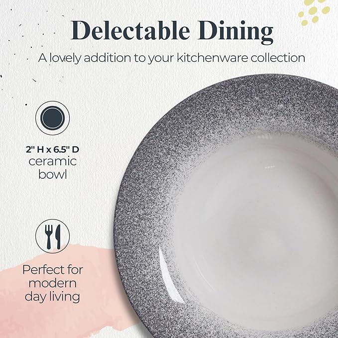Portmeirion Potter's Mist Oatmeal Bowl - Grey, Set of 4
