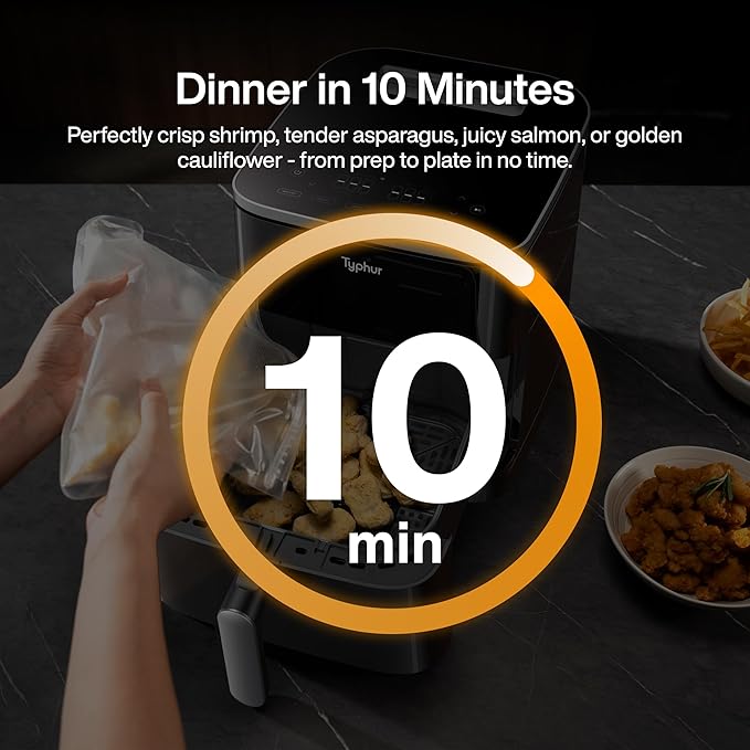 Typhur Sync 8QT AI Smart Air Fryer with Built-in Wireless Meat Thermometer