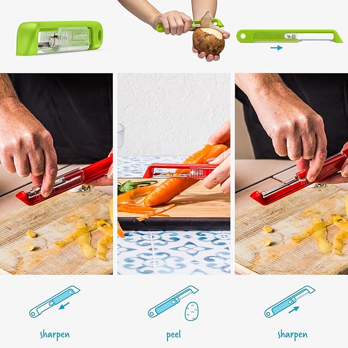 Dreamfarm Sharple Self-Sharpening Vegetable Peeler - Kermit Green