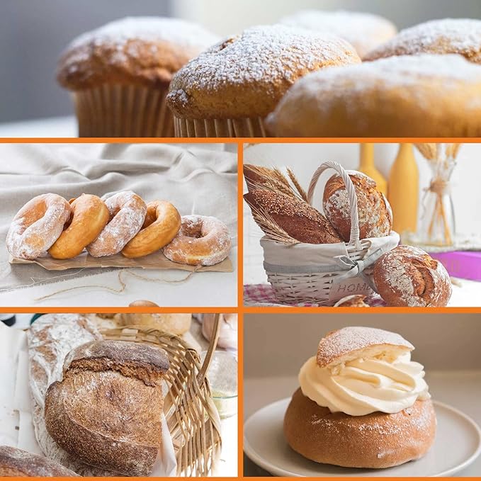 HULISEN 5-Pc Biscuit Cutters, Flour Sifter, Pastry Scraper, Dough Blender