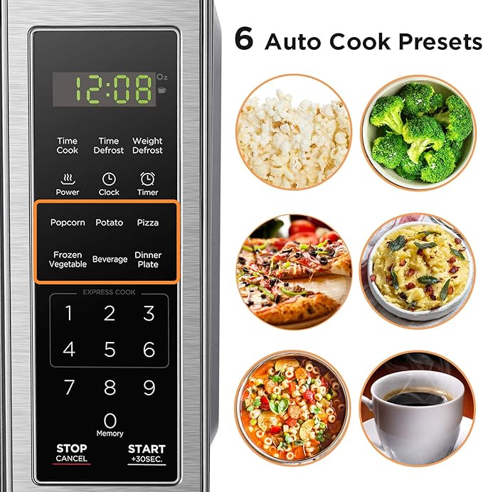 BLACK+DECKER Countertop Microwave Oven, 0.7 Cu.Ft, 700W, Stainless Steel
