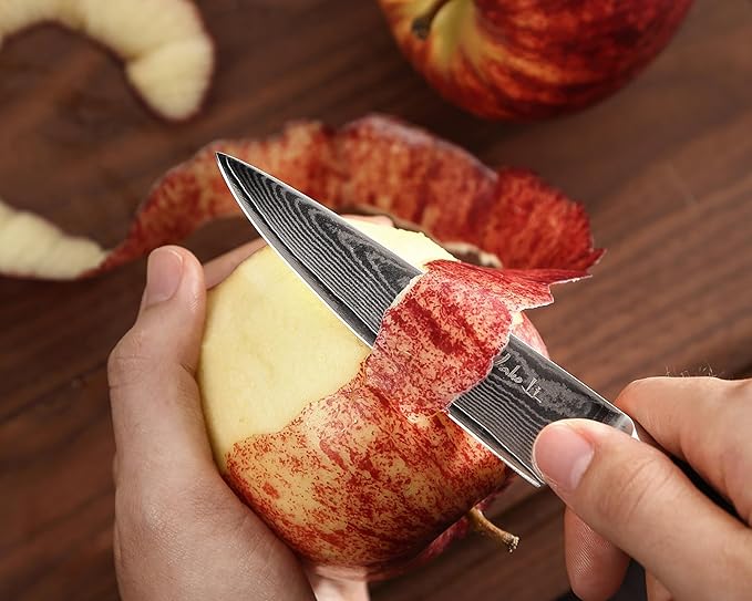 Wakoli EDIB Essentials 4-Piece Chef Knife Set, VG10 Core, Pakkawood Handles