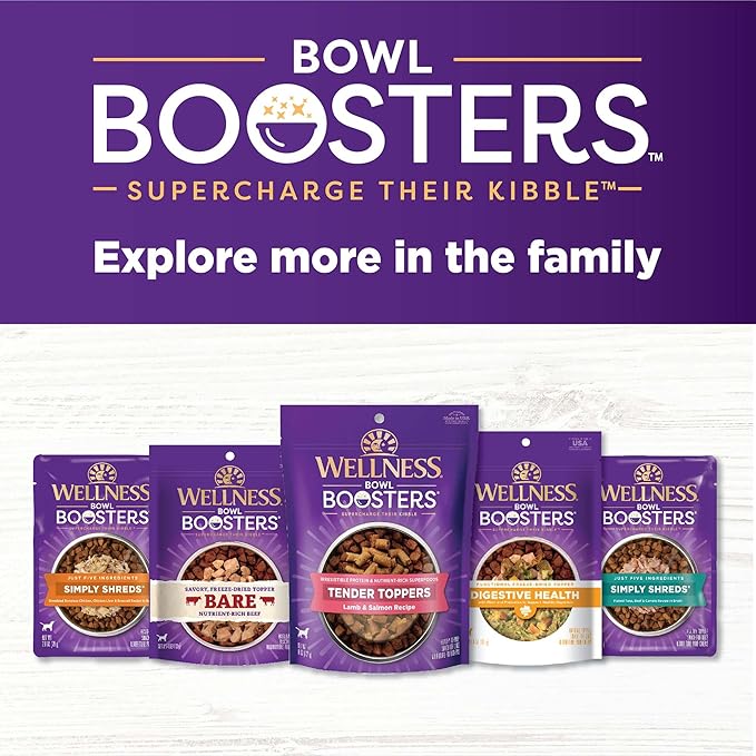 Wellness Bowl Boosters Bare Freeze Dried Turkey Dog Food Topper for Small, Medium, and Large Breeds, Grain Free, Natural, 4 oz Bag