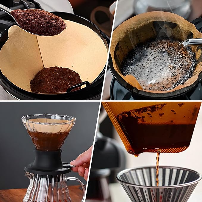 200Pcs #4 Coffee Filters Cone 8-12 Cup for Drip Coffee Maker