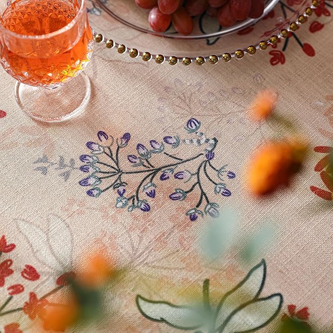 patdrea Vintage French Linen Tablecloth,Rectangular,110"x63"-NewMari