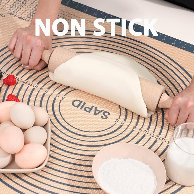 Sapid Thick Silicone Pastry Mat Baking Dough Rolling Extra Large 24" x 36"