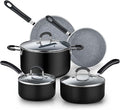 Cook N Home 8-Piece Nonstick Pot and Pan Set with Lid Induction Compatible