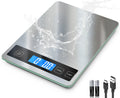 BakFee Food Scale, 33lb Kitchen Scale with 1g Precision, Rechargeable Black