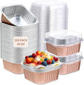 Aoriher 150 Pcs 10 oz Mini Cake Pans with Lids Champagne