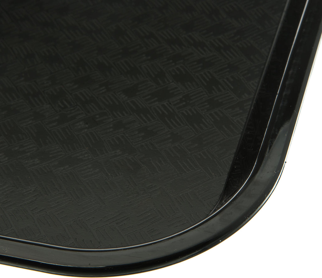 Carlisle FoodService Products Café Cafeteria Tray, Fast Food Tray for Restaurant or Commercial Use, 14" x 18", 12 Count, Black