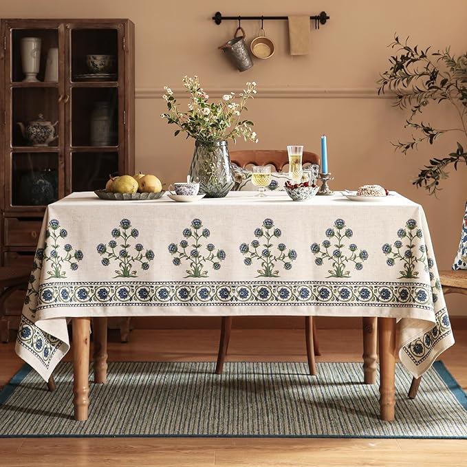 patdrea Vintage French Linen Tablecloth,Square,55"x55"-Ivar B