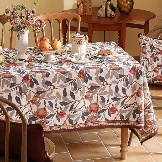 patdrea Vintage French Linen Tablecloth,Rectangular,94"x63"