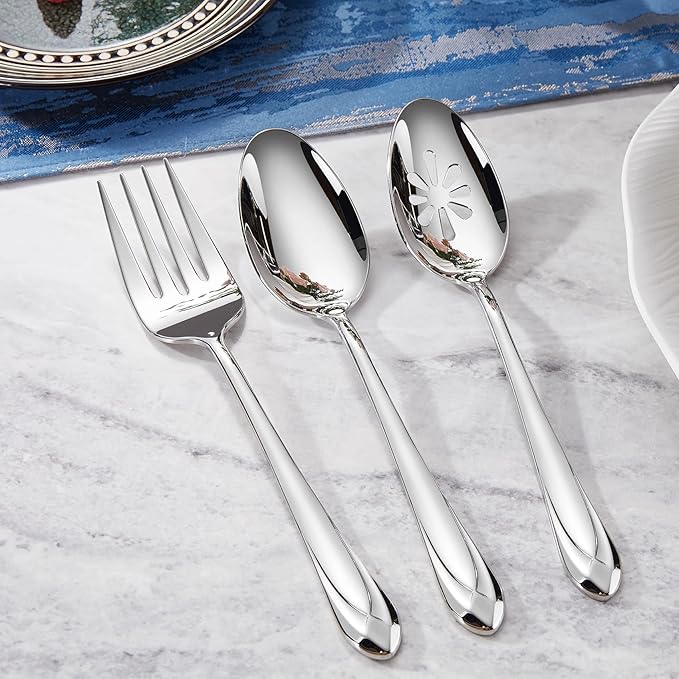 KEAWELL Premium Astra 4-Piece 9-Inch Serving Spoon Set (4, Serving Spoons)