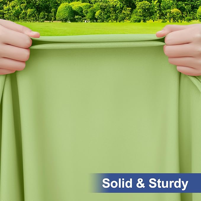 homing Rectangle Table Cloth Cover, Water-Resistant Polyester Elastic Fitted Tablecloth, Fits for 6 Foot Folding Tables, Washable Table Protector for Picnic, Camping, Outdoor (Sage Green, 30" x 72")