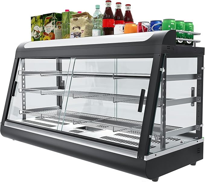 Whalefall 3-Tier Food Warmer with top Holder,tri-Color Lighting