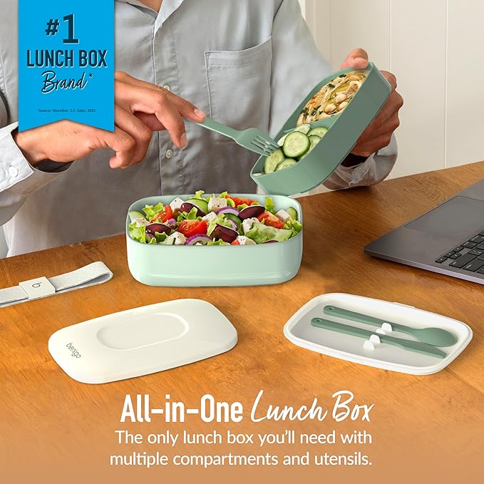Bentgo Classic Stackable 3-Compartment Adult Bento-Style Lunch Box