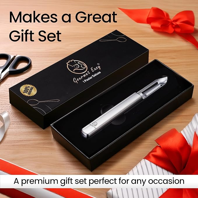 Gourmet Easy Stainless Steel Vegetable Peeler, Ultra Sharp Dual Blades