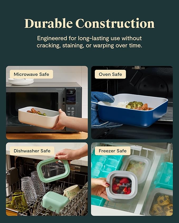 Caraway Glass Food Storage Container with Lid