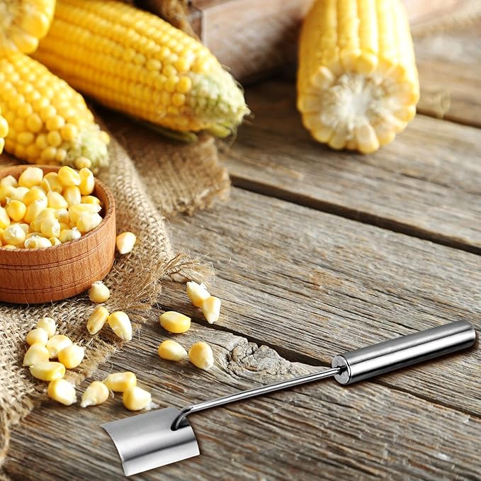 Long Handle Stainless Steel Corn Cob Stripper,Corn Cob Thresher,Corn Peeler,Corn Stripper,Corn Thresher,Corn Scraper (Style-A)