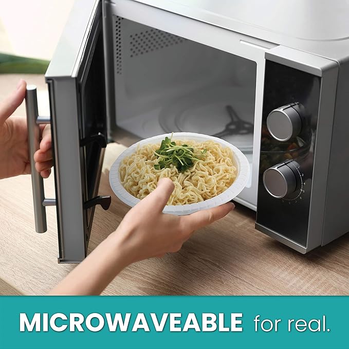 PLASTICPRO 6'' inch Round Plastic Plates Microwaveable 400 Count