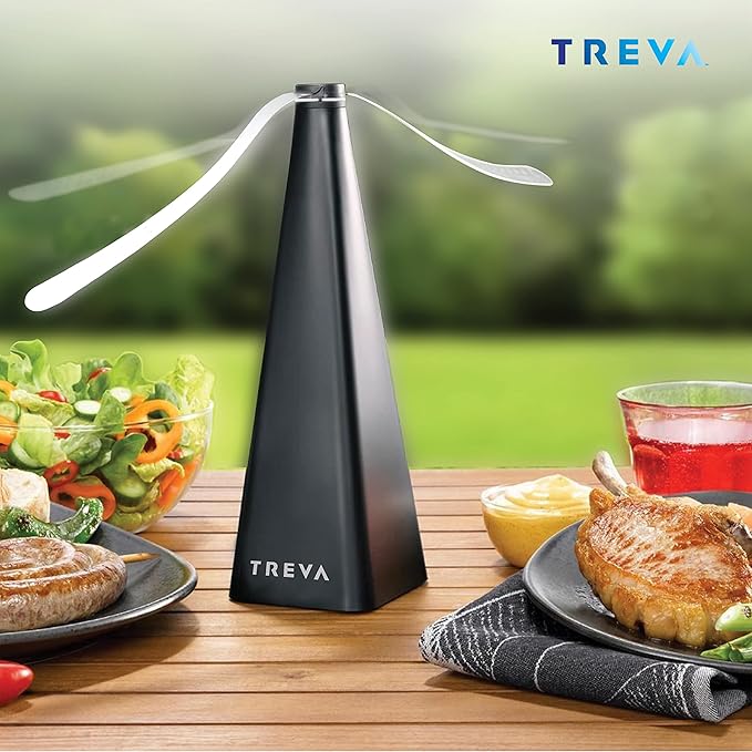 Treva Bug Fan Fly Deterrent with Holographic Blades 4-Pack Black
