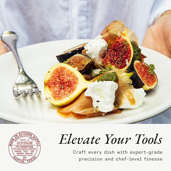Made In Cookware - Stainless Steel Serving Utensil Set - Fork, Spoon, Slotted Spoon - Dishwasher Safe