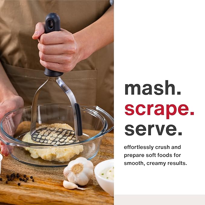 Zyliss Potato Masher Robust Stainless Steel Food and Vegetable Masher