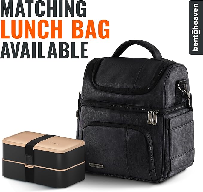 Bentoheaven Bento Box Adult, Stackable Lunch Box, 40 oz, Bingo Flamingo