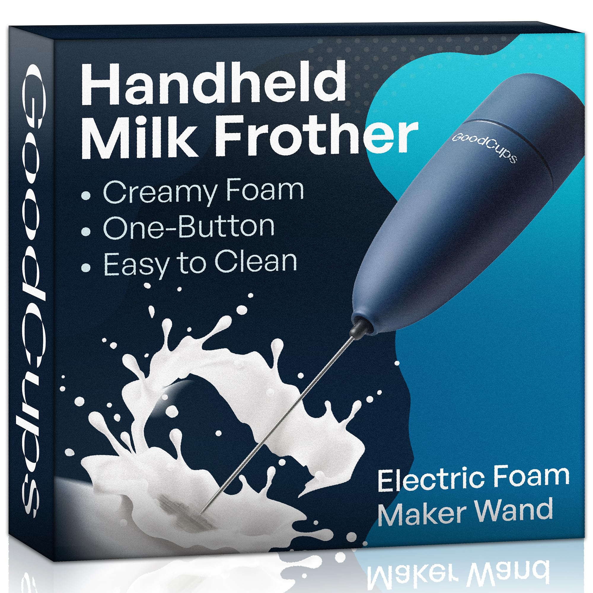 Milk Frother Handheld – Electric Foam Maker Wand with Stainless Steel Whisk – Battery Powered Mini Mixer for Coffee, Matcha, Lattes & Cappuccinos
