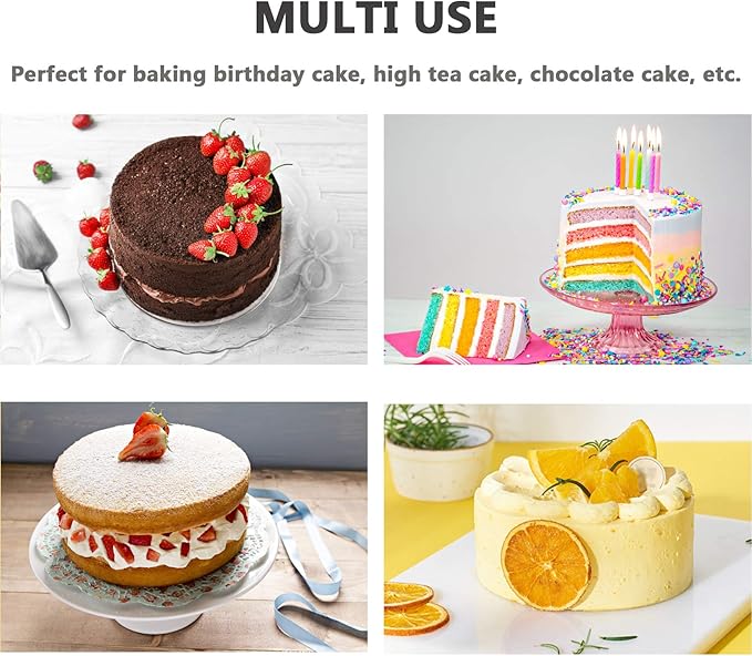 P&P CHEF 6 Inch Cake Pan Set of 4, Stainless Steel Round Cake Pans Tins