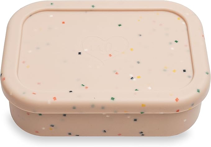 Ullabelle Kids Bento Box, 3-Compartment Leakproof Lunch Container, BPA-Free Snack Box for Toddlers, Dishwasher Safe & Easy to Clean (Pink Confetti)
