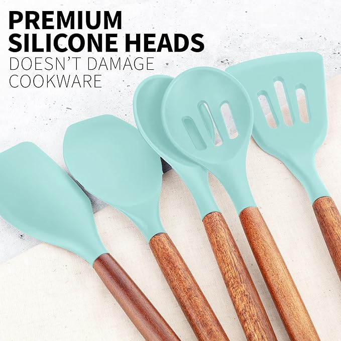 Zulay Kitchen 5 Piece Silicone Utensil Set