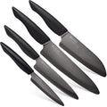 KYOCERA INNOVATIONblack 4-Piece Kitchen Knife Set: Essential Ceramic Blades