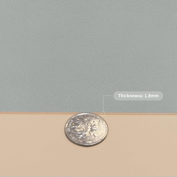 Zinkooat Leather Table Pad,1.8mm Thick,40x96 Inch,Dining Table Pad,Table Pads for Dining Room Table Rectangular,Table Pads for Dining Room Table,Dining Table Cover(Light Brown+Gray,40x96)