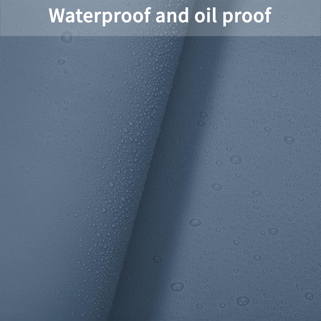 Zinkooat Leather Desk Mat,1.8mm Thick,15.75x63 Inch Desk Cover,Desk Protector Mat,Dresser Cover Top,Nail Table Mat,Dresser Cover,Quartz Countertop Protector(Grayish Blue+Dark Green,15.75x63)