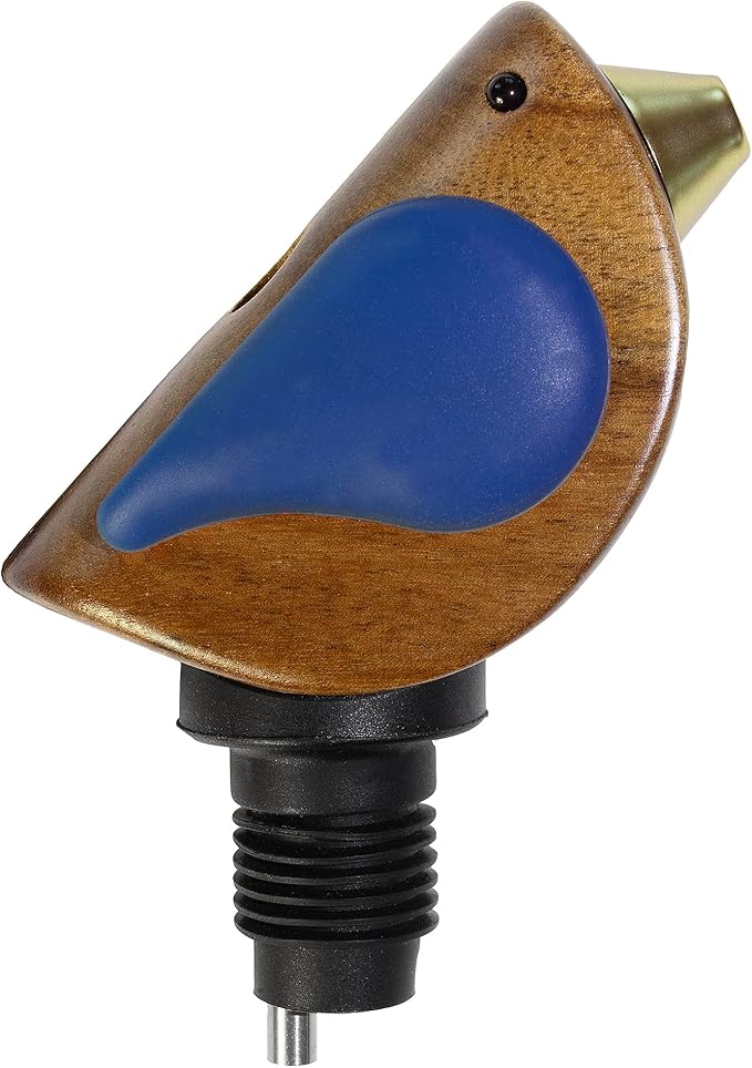 Songbird Specialties Singing Bird Wine Bottle Pourer, Blue
