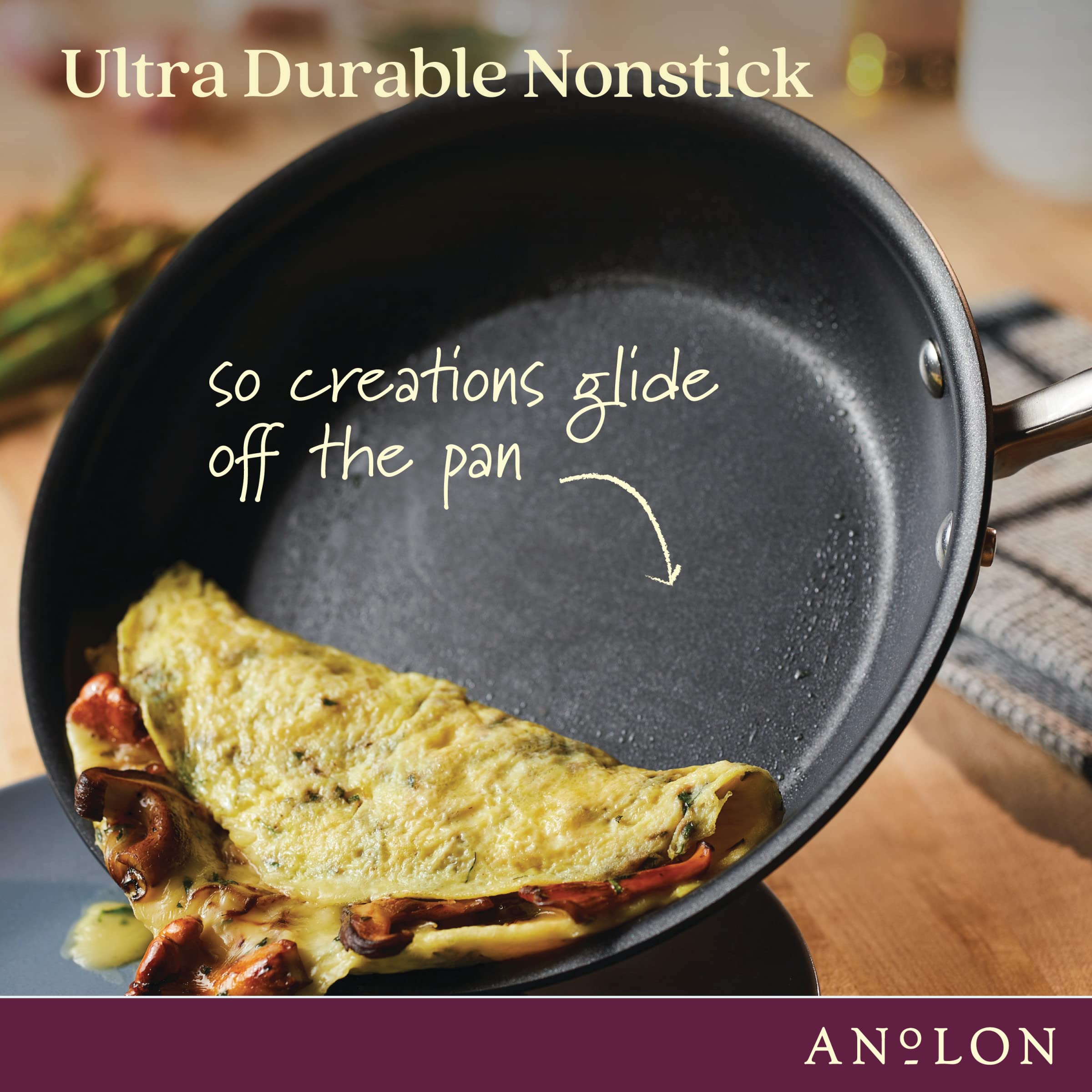 Anolon Advanced Home Hard-Anodized Nonstick Saucepan with Lid, 2-Quart