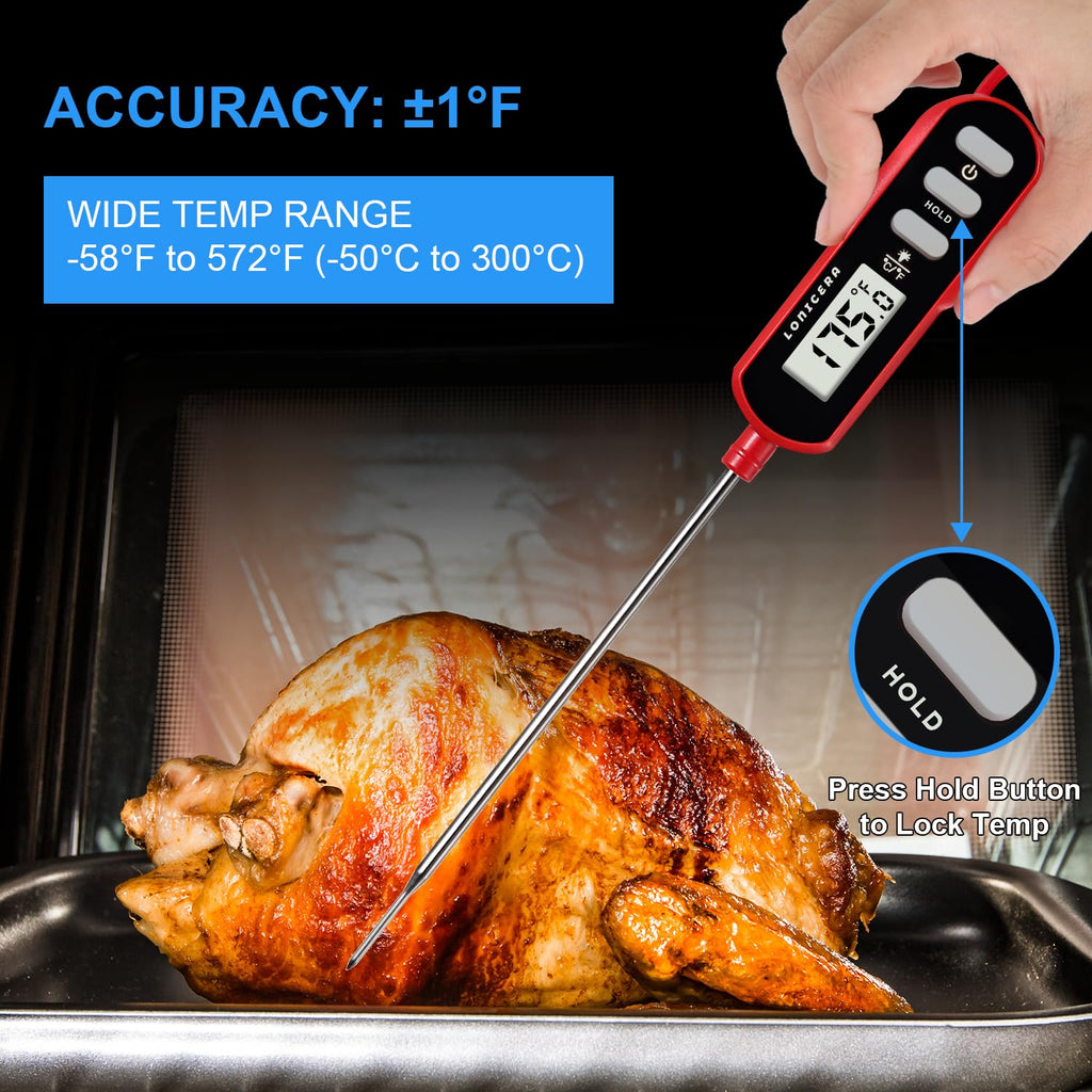 LONICERA Digital Cooking Thermometer for Sourdough Bread, 5-Inch Probe