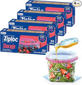 Ziploc Gallon Food Storage Bags, 120ct Total, Stand-Up Bottom, Easy to Fill, 30 Count (Pack of 4)